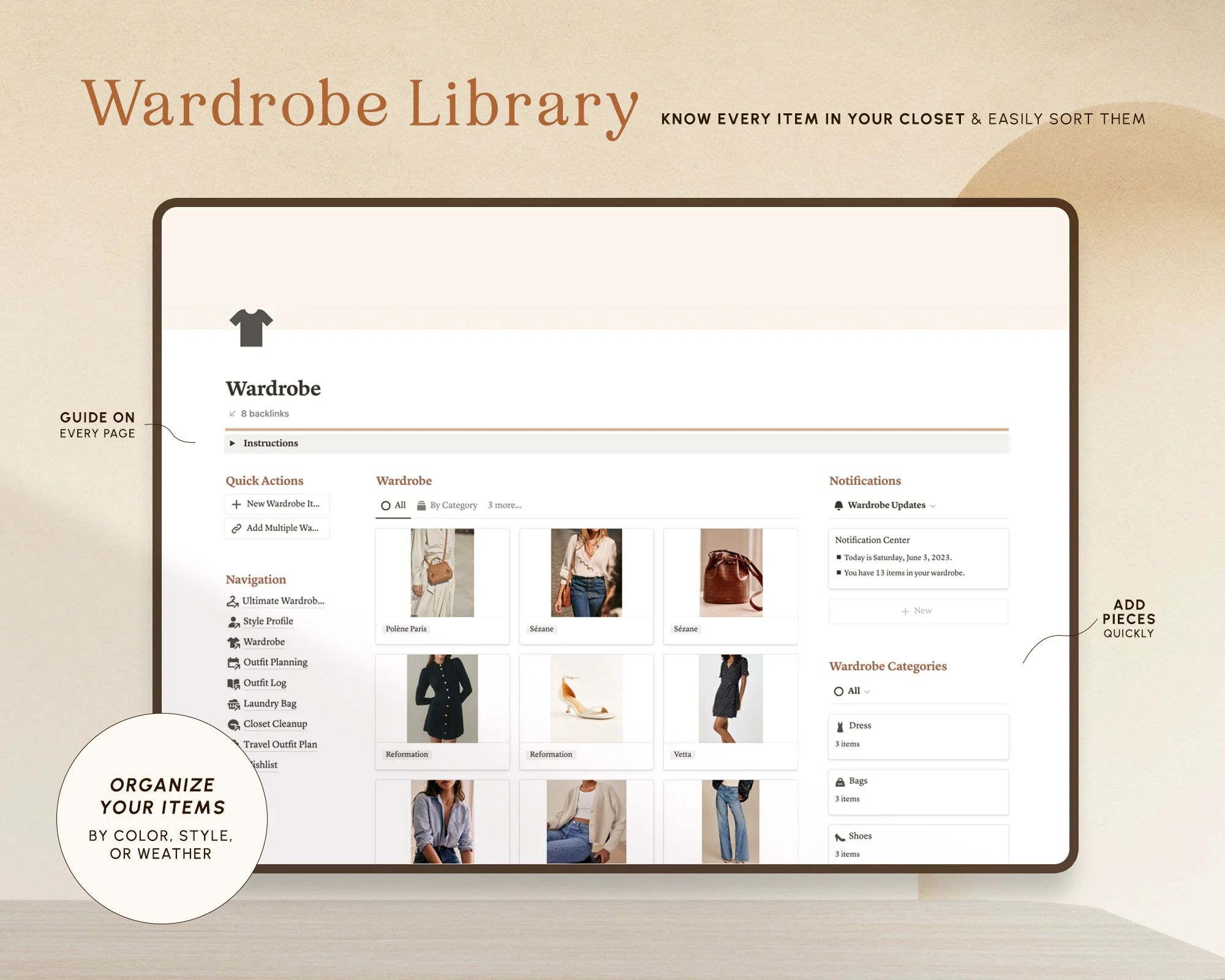 The Ultimate Wardrobe Manager Notion Template